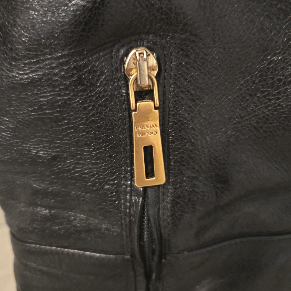 Prada Black Over the Knee Leather Boots - Picture 2 of 7